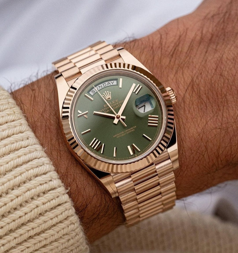 Rolex Day date Rosegold Gold Metal Watch VIRAT KOHLI EDITION