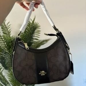 Coach Signature Hobo Shoulder Bag (brown and black)