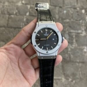 Hublot Automatic Black with Crocodile Belt.