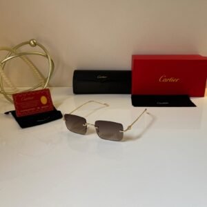 Cartier 2595 Gold Brown Sunglasses – Luxury Designer Eyewear