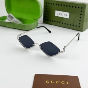 Gucci Silver Black Sunglasses – Luxury Designer Eyewear
