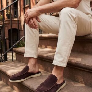 Loro Piana Men’s Summer Walk Loafers – Luxury Suede. (Brown)
