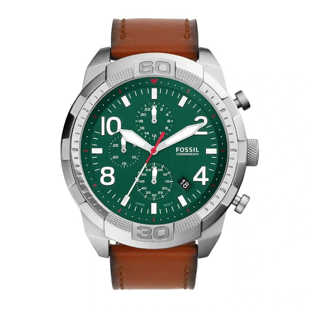 Fossil Bronson Chronograph Luggage Leather (With Og Box)